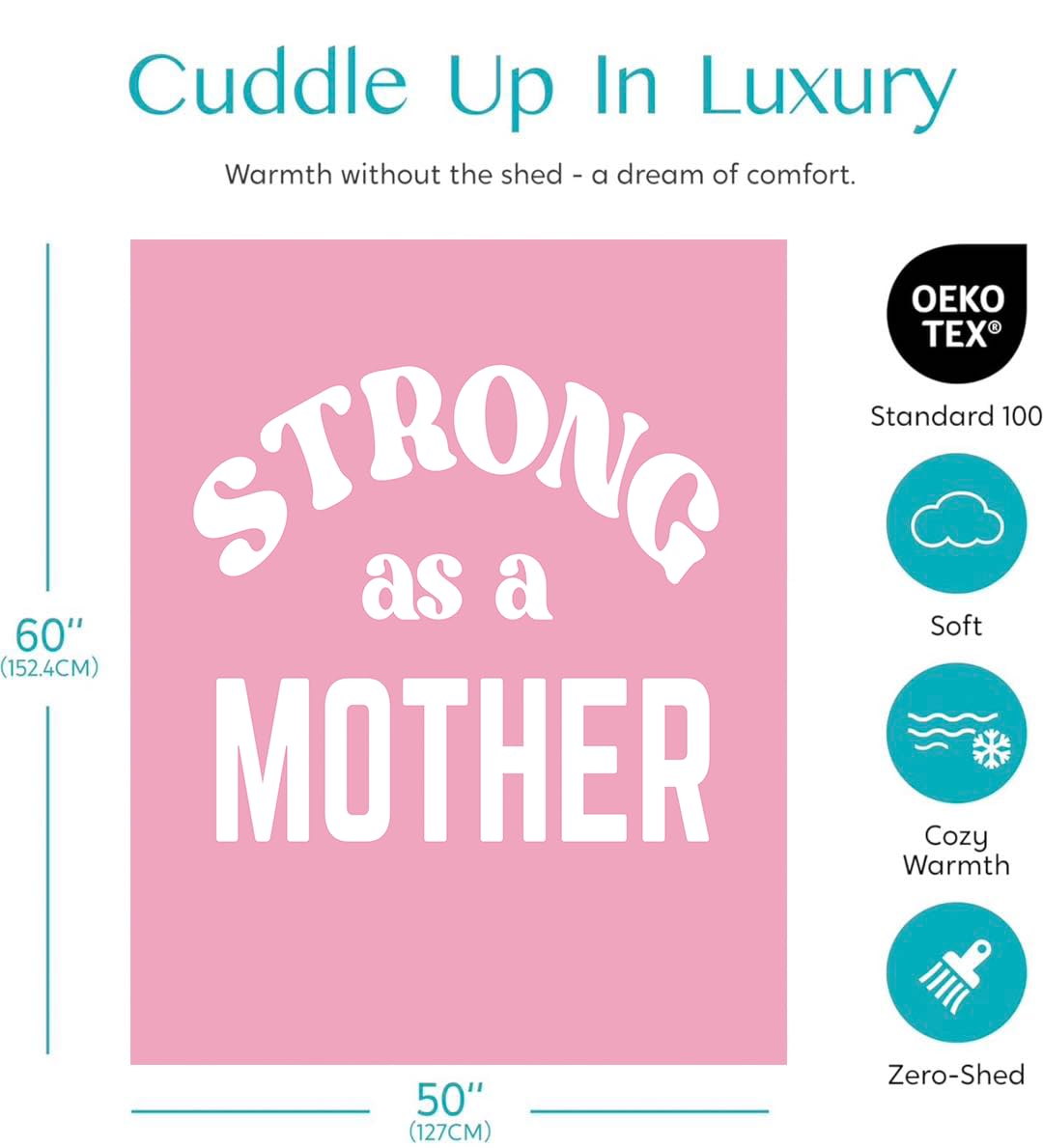 Christian Gift Bible Verse Inspirational Blanket "The Lord is my STRENGTH" for Women: Get-Well, Surgery or Hospital Gift - Cozy, Lightweight, Breathable, Washing Machine & Dryer Friendly, No Shedding