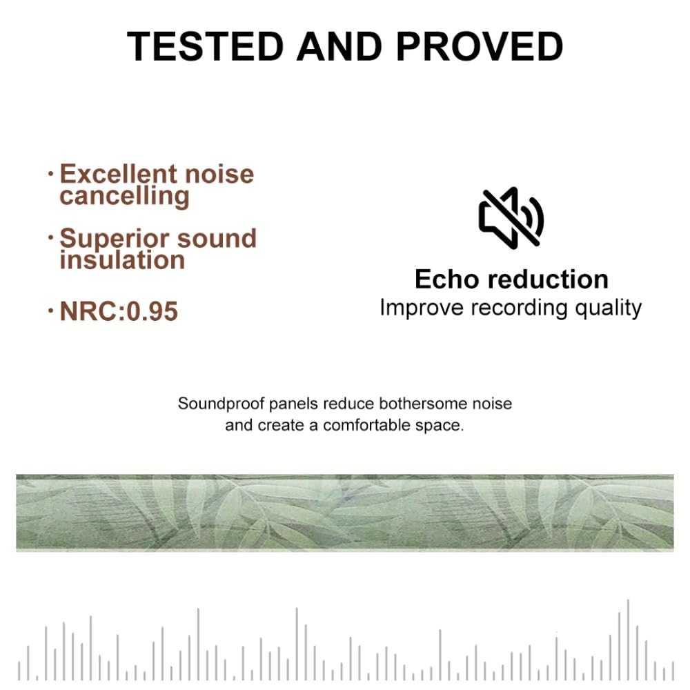 NovaGrid Panel 4PCS 3D Groove Texture Panel Sound Insulation Flat Noodles Wall Panel Solid Core Design, Suitable for Interior Decoration118"x5.11" (Forest Theme)