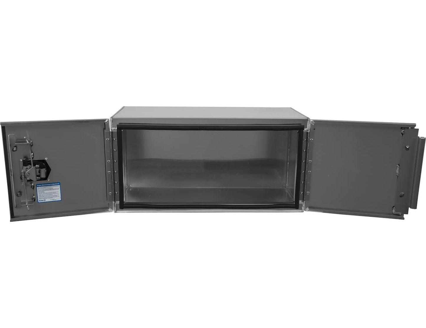 Buyers Products 1705303 Underbody Truck Tool Box with Barn Doors, 18 x 18 x 30 Inch, Made in USA, Smooth .100 in Aluminum, Weather-Resistant, 3 Point Locking, for Flatbeds, Trailers & Work Trucks
