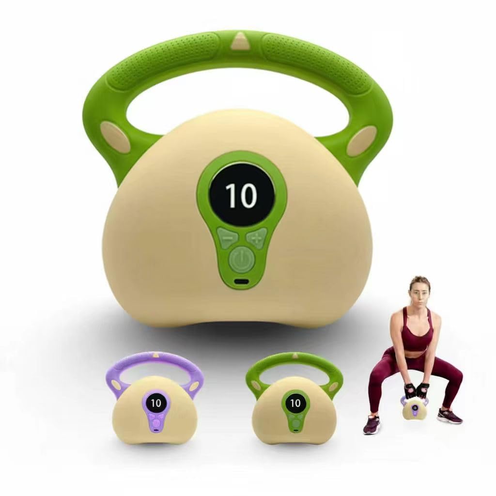 Smart Resistance Vibrating Kettlebell for Women, 25-Level Adjustable Frequency, 10-Min Timer, Portable Home Workout Gear for Fat Burning, Muscle Toning & Lymphatic Drainage