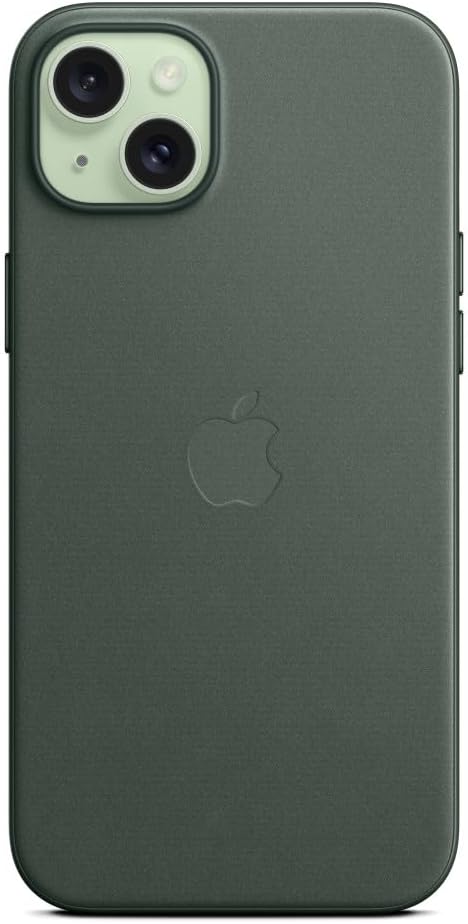 Apple 15 MT4F3ZM/A iPhone Plus FineWoven Case with MagSafe - Evergreen