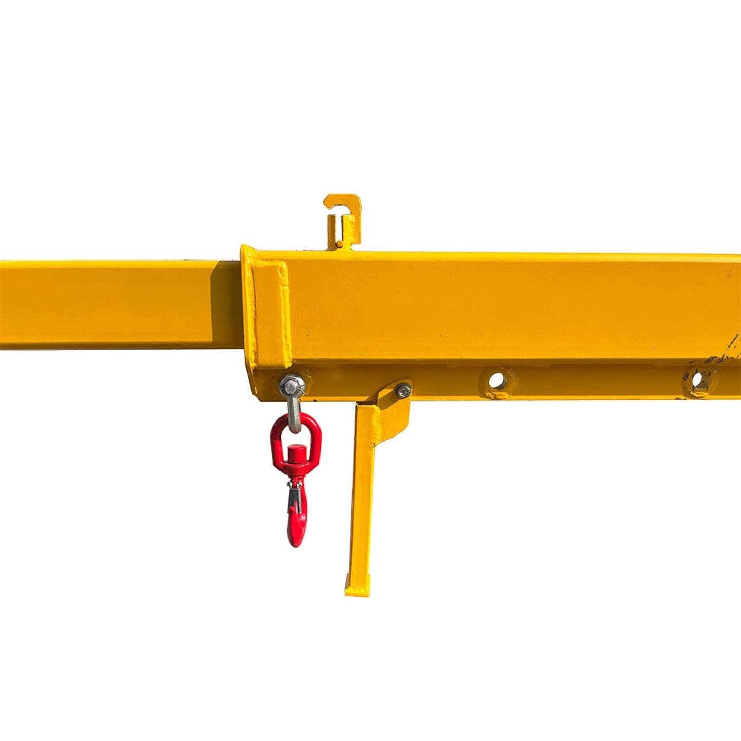 TECHTONGDA 2T/4400LB Forklift Jib Boom Crane Attachment with 0-75 Adjustable Tilt Angle, Two Swivel Hooks, Forklift Mobile Crane, Manual Telescoping Boom 7-12ft for Warehouse & Factories
