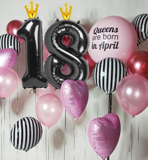 Black Giant Number 1 Balloon by [Brand Name] - 40 Inch First Birthday Decoration for Boys & Girls