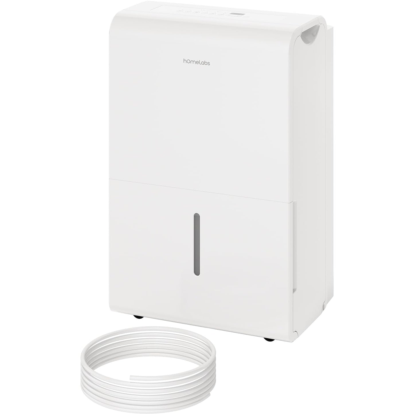 hOmeLabs Dehumidifier 7,500 Sq Ft Wi-Fi with Pump (50 Pint MAX 120 Pint at 95°F, 90% RH) for Home, Office, Basements with Powerful Moisture Removal, Humidity Control, Auto Shut-off, Quiet Operation