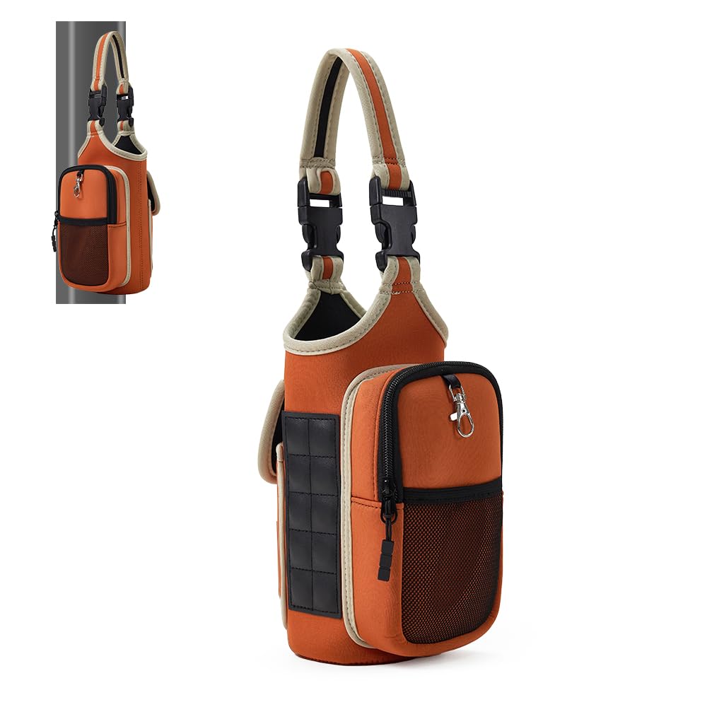 VAKAER Magnetic Gym Bag, Water Bottle Carrier Holder with Phone Pocket & Adjustable Strap,10 Ultra-Strong Magnets Stick to Fitness equipment, Workout Accessories Pouch for Women & Men