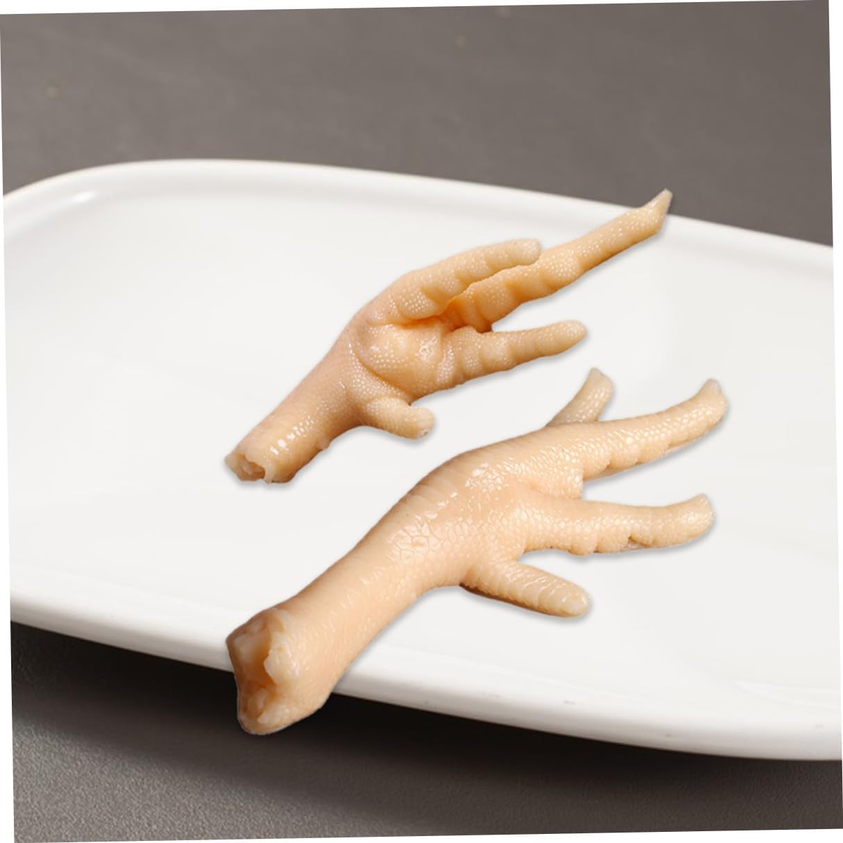 2 5.83X1.89X1.18 Inch SHOWERORO Chicken Feet Model Pcs Realistic Faux Chicken Toe Simulated Food Prop for Kitchen Decor