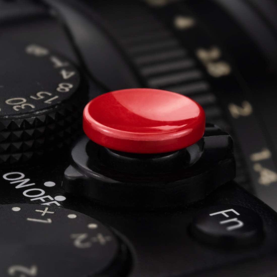 (2 Pack/Red) Soft Shutter Release Button High-end Concave Camera Shutter Button