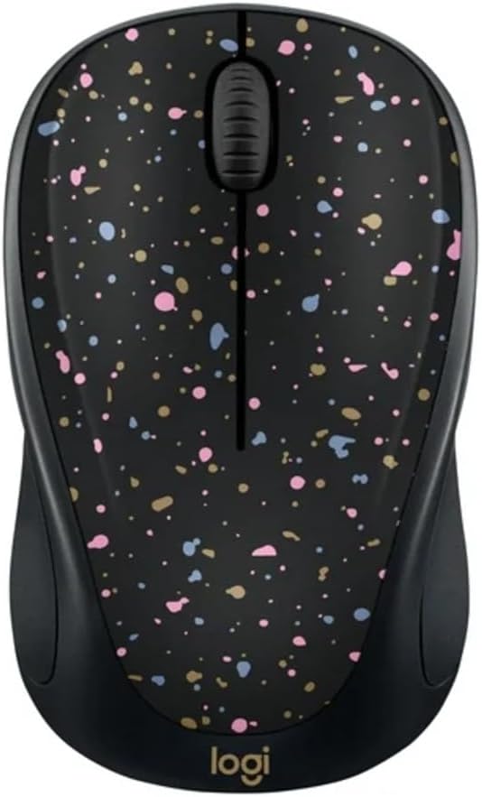 Logitech Wireless Mouse with Speckled Design - Perfect for Travel