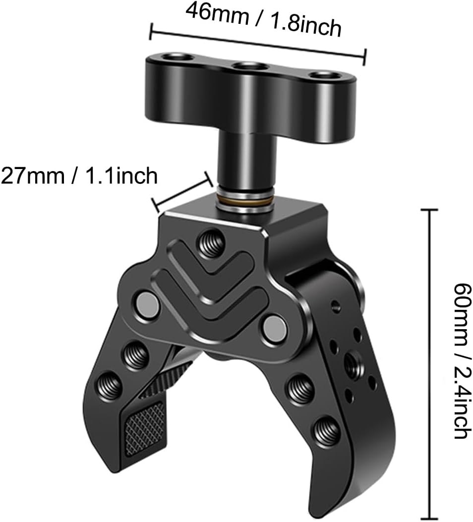 Anntery Arms-A030 Camera Super Clamp Mount Standard Metal Stud for Photography Studio Video Lighting Camera Crab Plier