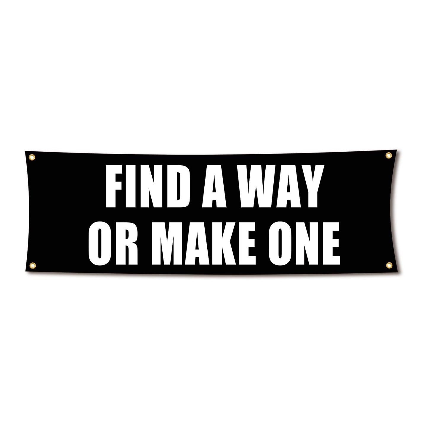 NJCBEIKX Motivational Gym Flag Banner - Find a Way or Make One - 72x24 Inches Home & Garage Gym Wall Decor with 4 Brass Grommets for Easy Hanging