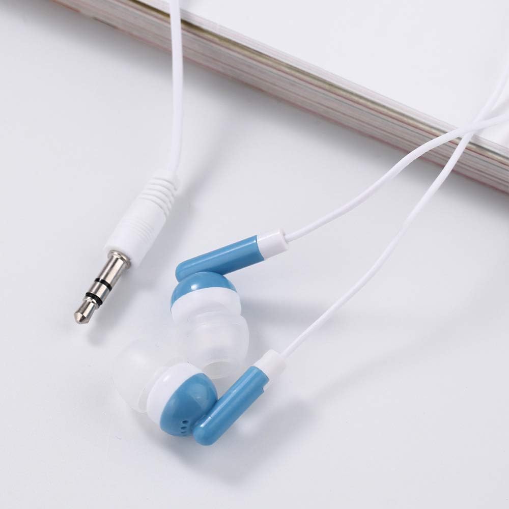 50 Pack (50Mixed) CN-Outlet Kids Bulk Earbud Headphones Multi Colored, Individually Bagged, Wholesale Disposable