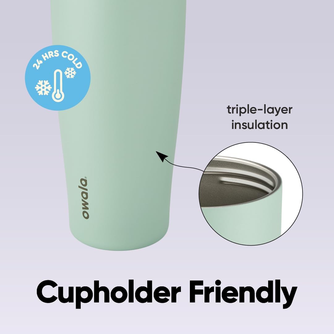 Owala FreeSip Tumbler - 40-Oz. Stainless Steel - Eco-Friendly Green (Eucalyptus)