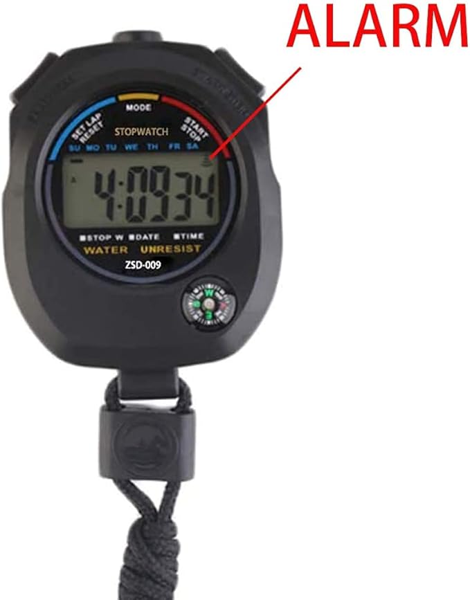 Multi-Function Electronic Digital Sport Stopwatch Timer, Large Display with Date Time and Alarm Function,Suitable for Sports Coaches Fitness Coaches and Referees (5pack)
