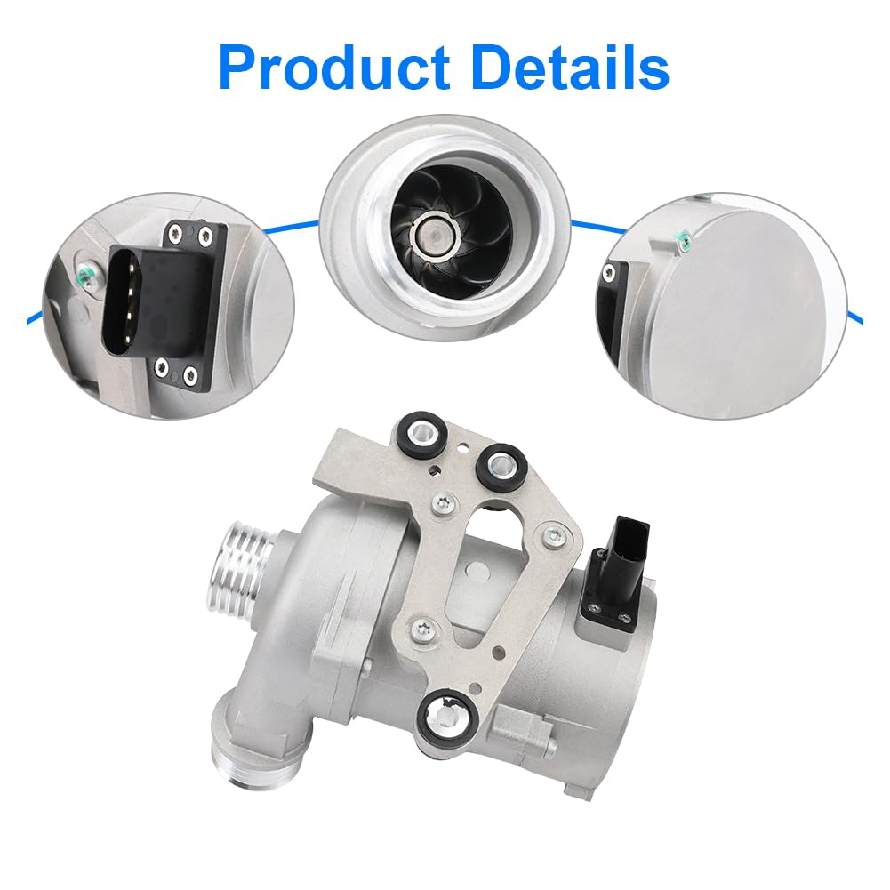JDMON Electric Engine Water Pump Replacement for BMW 528i F10 F11 2011, X3 F25 3.0L L6 2011-2012 Coolant Water Pump Replacement for 115-2300 EWP102 11517583836 11518635092