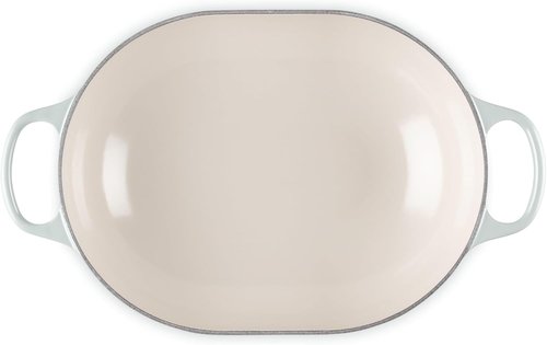 Le Creuset Enameled Cast Iron Oval Casserole - 3.75 Qt, Durable Lid, Sea Salt Color