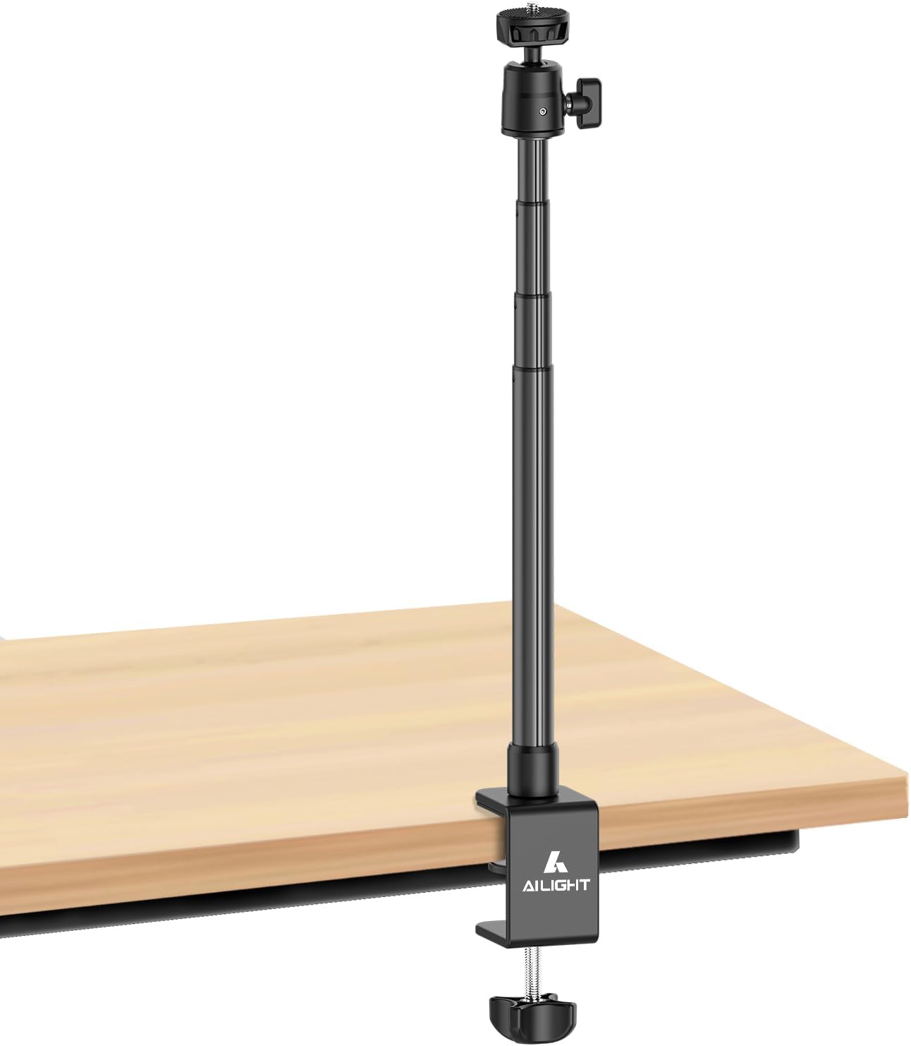 ailight 1/4" insta360 Camera Desk Mount Webcam Stand, Adjustable Table Camera Stand with Screw & C Clamp Overhead