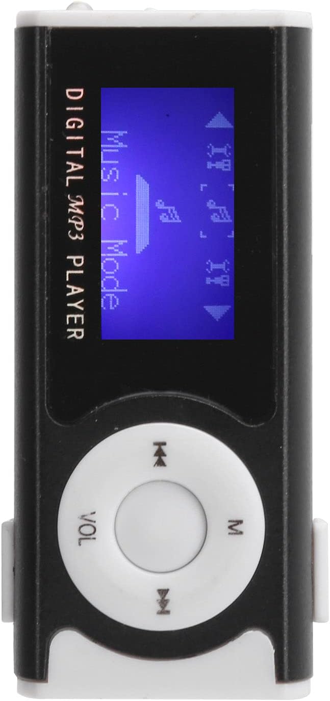 ASHATA MP3 MP3 16GB, MP3 MP3 Player with Back Clip, Mini Music Player with Earphone and LED Flashlight, Support Up