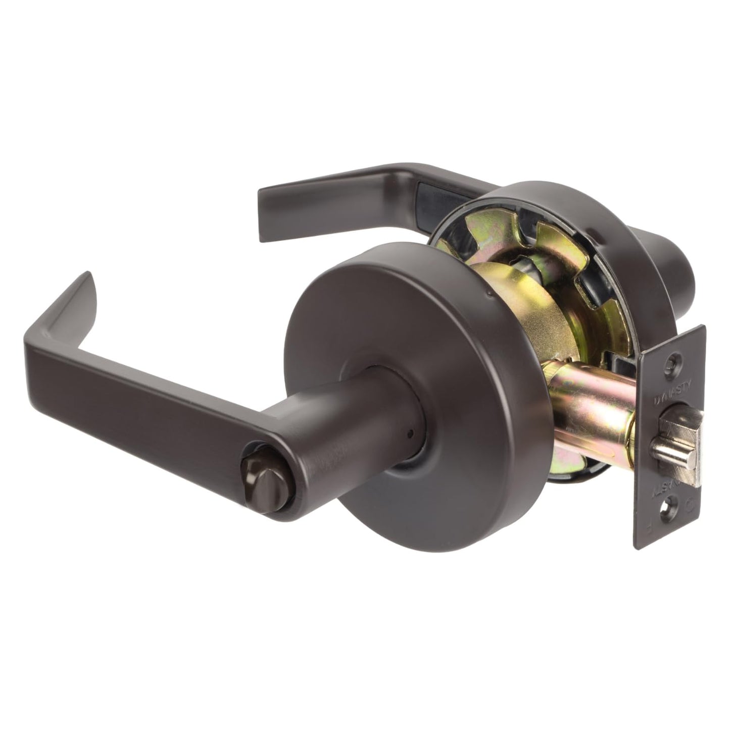 Dynasty Hardware Commercial Door Lock Keyed Lever Lockset, ADA Compliant, Grade 2 Heavy Duty Door Handle with Lock for Office, Entry, or Warehouse Use, Oiled Rubbed Bronze Finish, Model AUG-00-10B