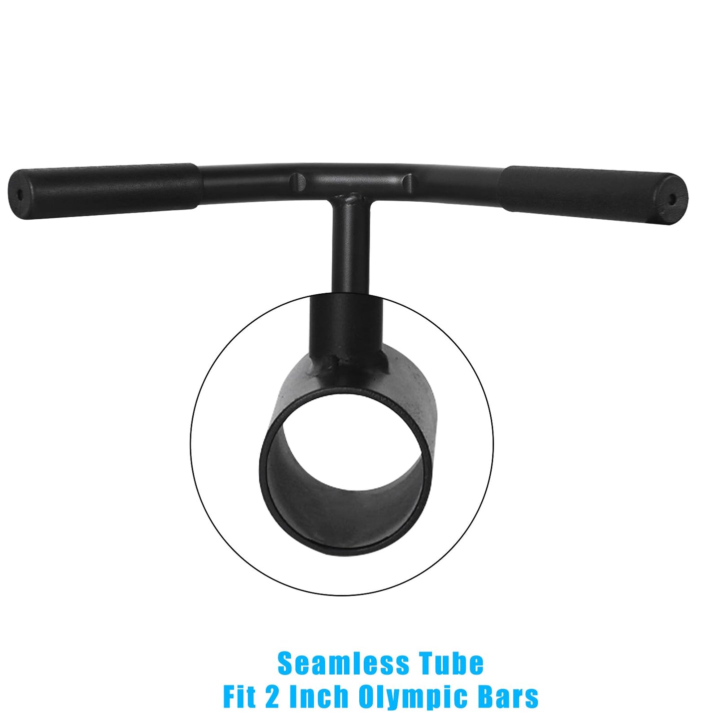 Luwint Solid T Bar Attachment for Landmine Row, Home Gym Workout Equipment Handle for 2'' Olympic Barbell