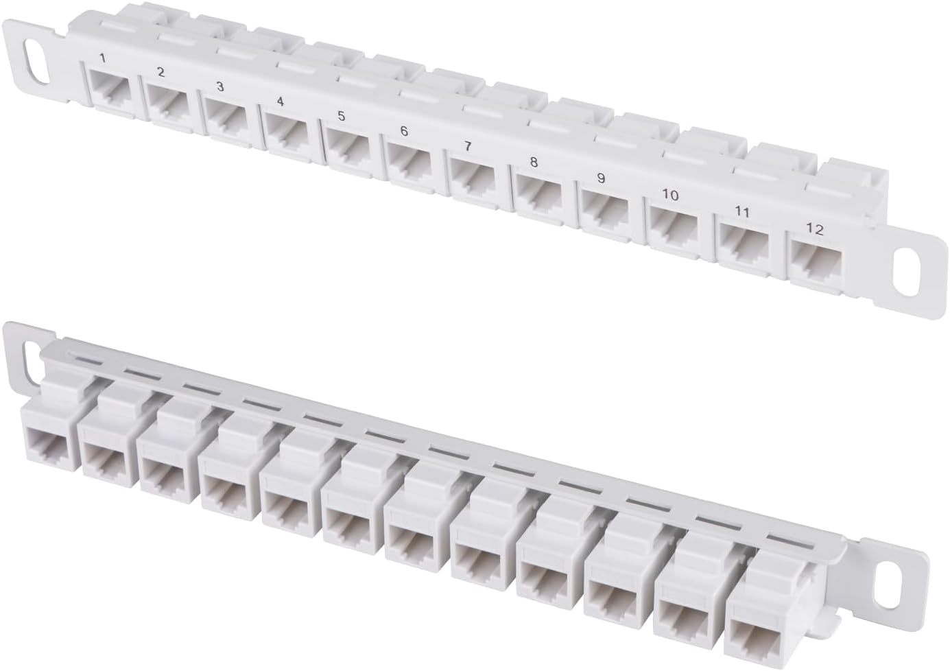 GeeekPi 12 10inch 0.5U CAT6 T1/T0/T2/T1 Plus/T0 /TL1 10 Inch Port Patch Panel, Network Patch Panel for DeskPi RackMate