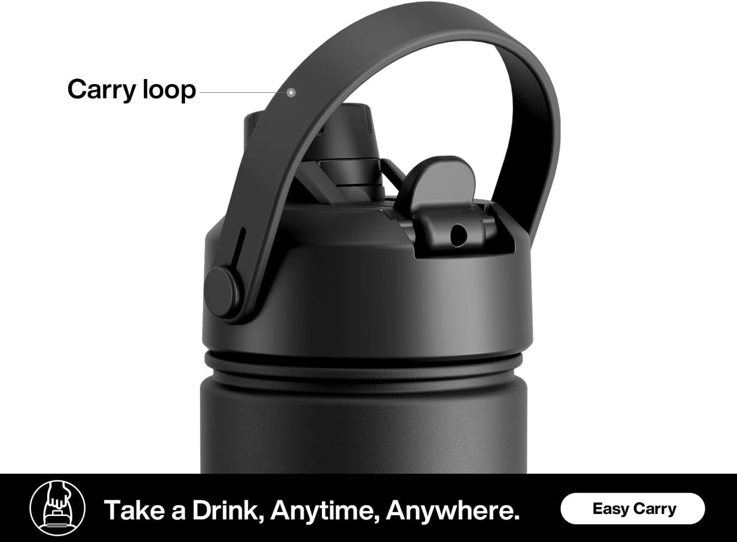 POWCAN 26 oz Insulated Water Bottle - 2-in-1 Straw & Spout Lid, Leak-Proof, Fits Car Cup Holder, Stainless Steel