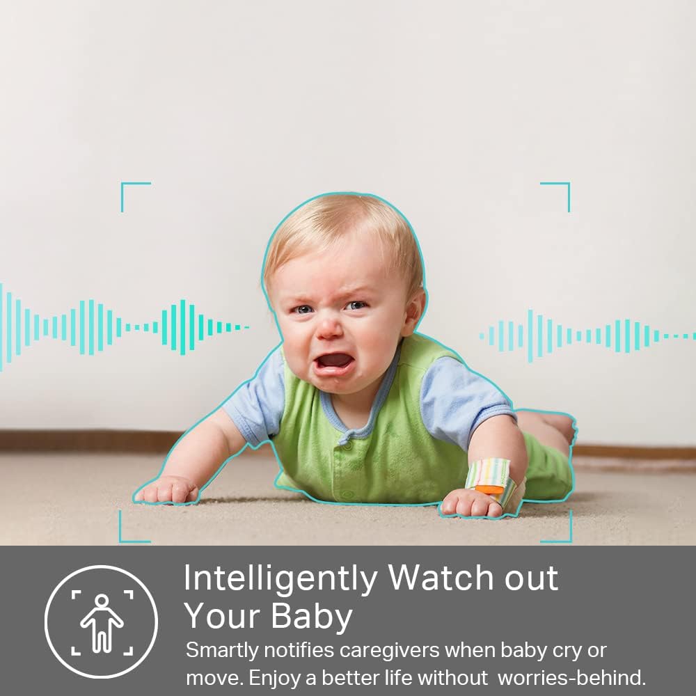 Kasa Smart 2K+ 2-Way KC400 Kasa Indoor Wired Security Camera - Works as a Baby Monitor & Pet Camera, Person/Motion/Baby