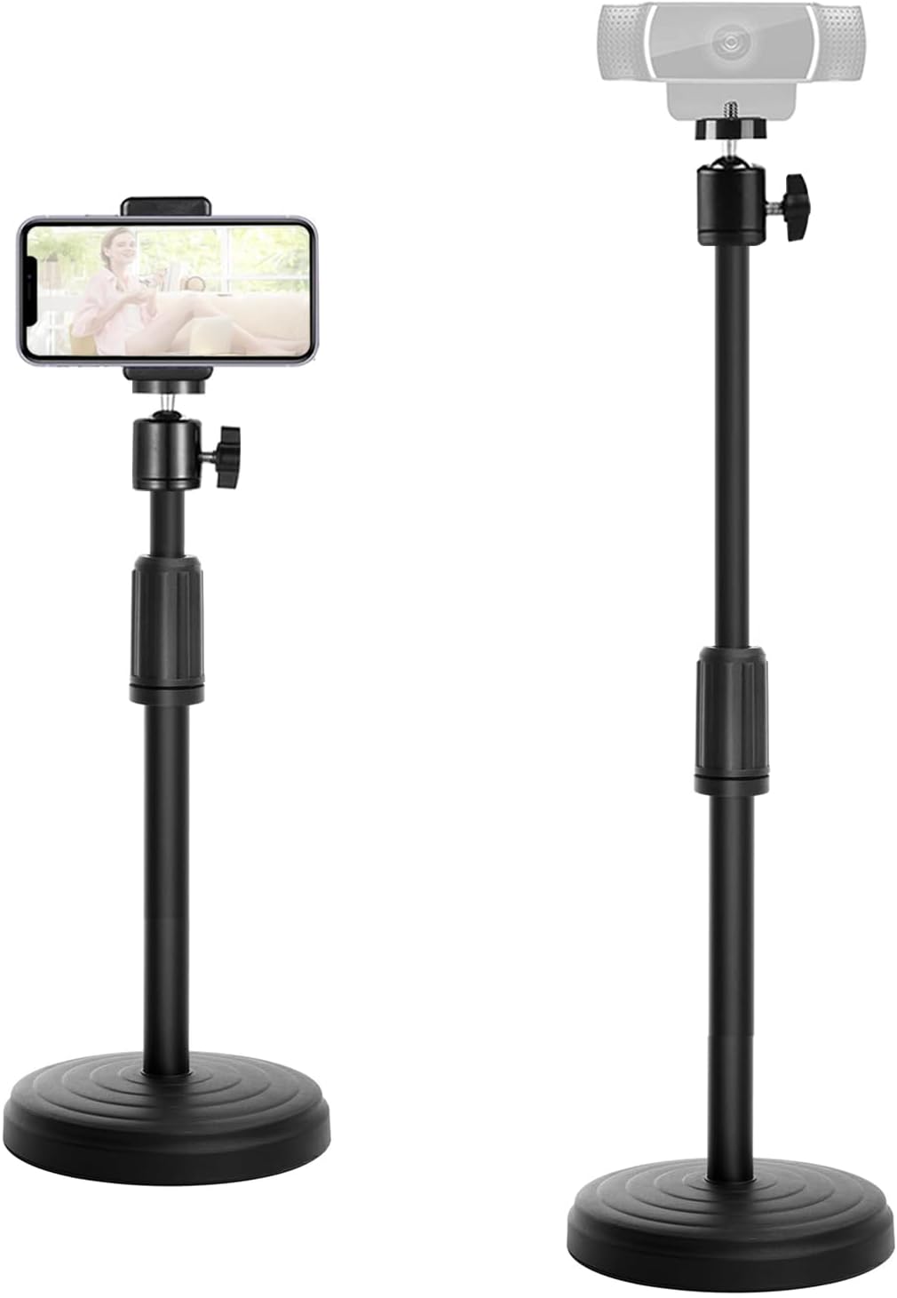 Khazylorr 18 Inch C920 C922 C925e C922x C930e C930 C615 Webcam Stand for Desk, Webcam Tripod Camera Stand with Phone