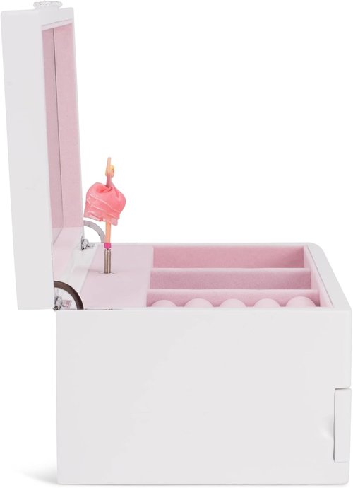 Cottage Garden Musical Jewelry Box - Ballerina White with Silver Tone | 10-Inch Plays Dance of The Sugar Plum Fairy
