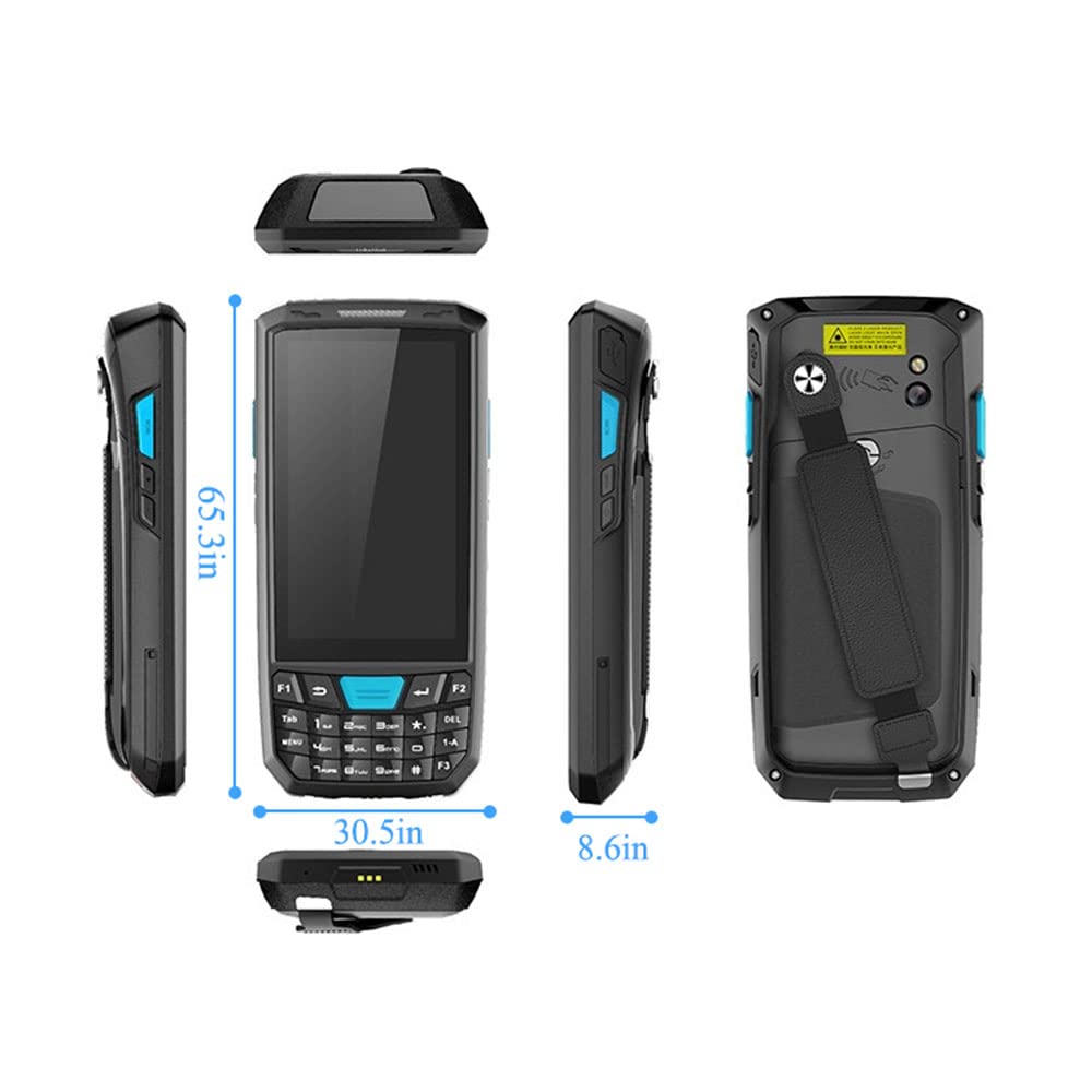 RUGLINE Android 13 2D Scanner,4.5-inch Handheld Rugged PDA Wireless WiFi 4G LTE,4GB+64GB Barcode Scanner with Keypad, Equip with Honeywell N6703 1D 2D QR Code Scanner for Retail Inventory Management