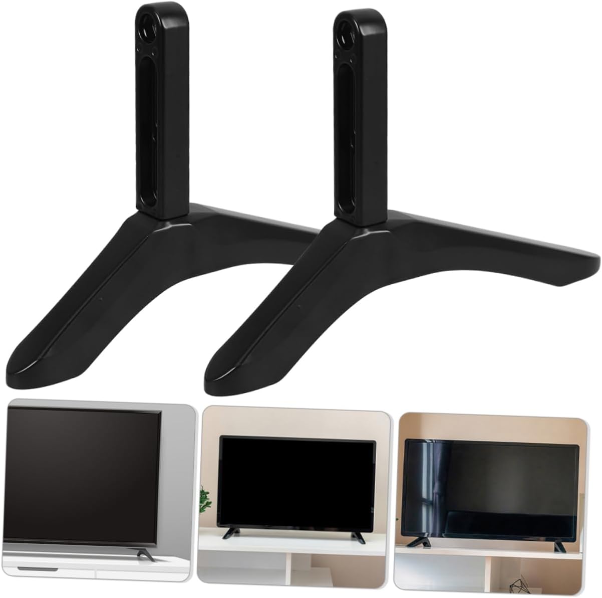 Cabilock 1 Pair Tv Stand for Bedroom No-Drill Tv Desktop Mount Stand Stable Base Tabletop Universal Heavy Duty Bracket
