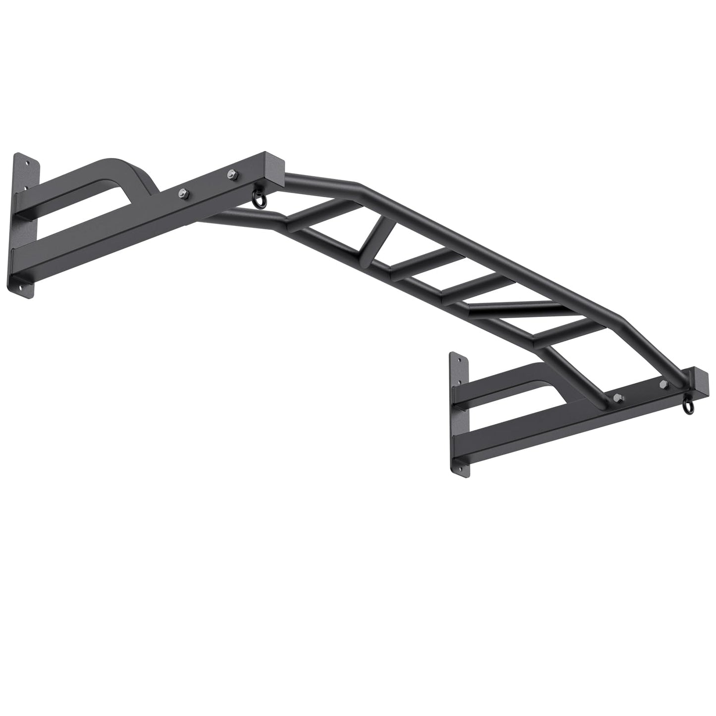 SELEWARE 48'' Multi-grip Pull Up Bar Wall Mount Heavy Duty Chin Up Bar with Hangers for Heavy Bag Home Gym Strength Workout Straps Support 500 lbs