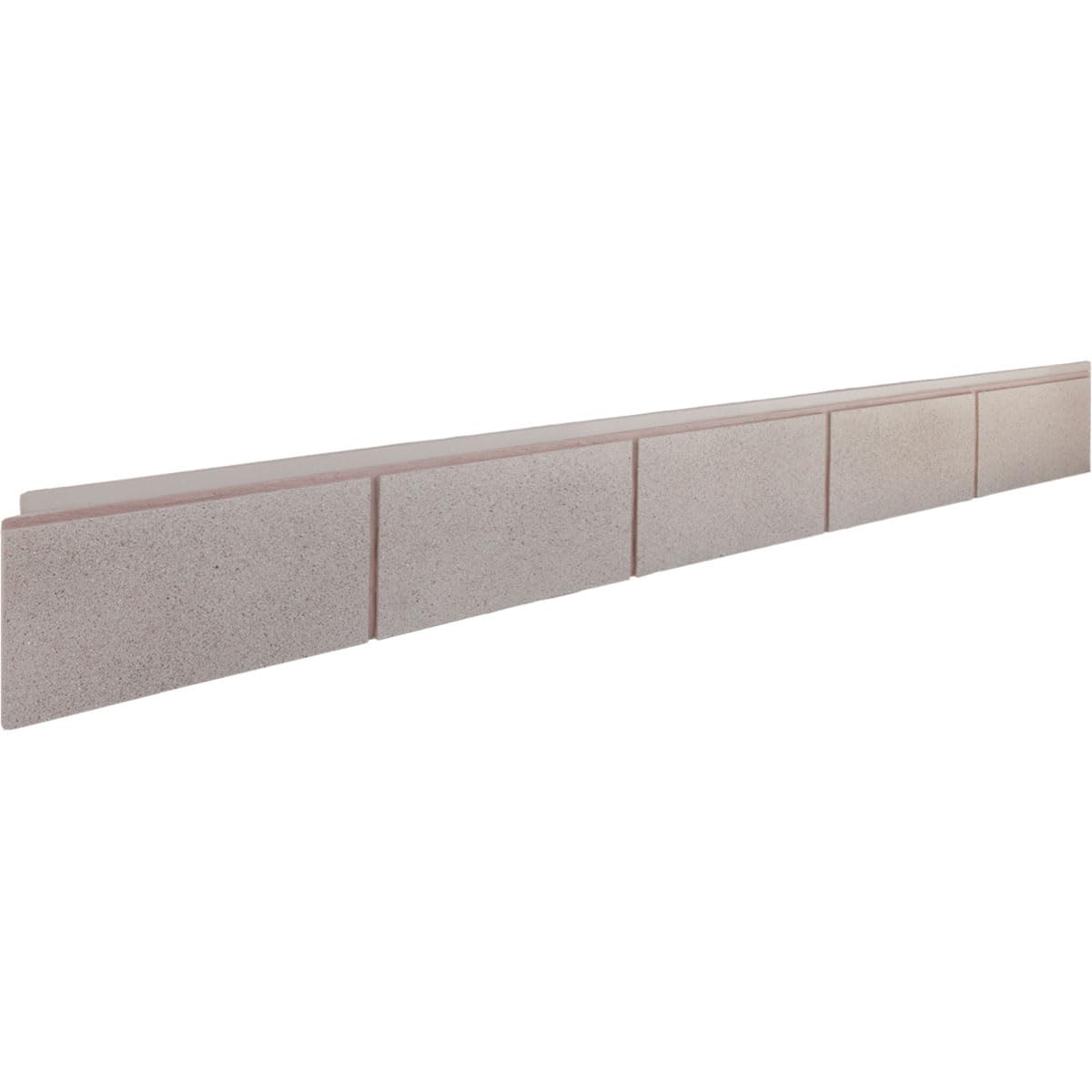 EverStone Smooth-Face Cinder Block Faux Concrete Panel, 81 1/4"W x 9"H x 1"D, Mauve Brown
