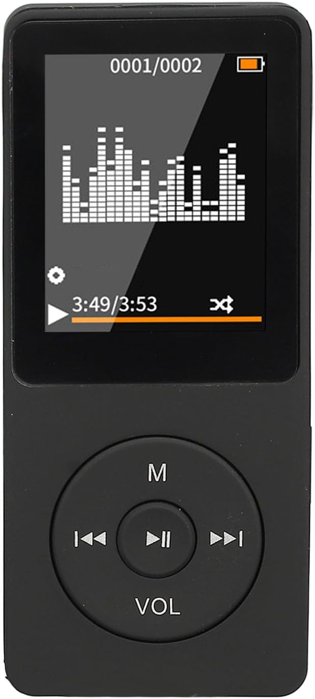 ciciglow MP3 MP4 1.8 Inch 3.5mm 64GB Player with Bluetooth, Screen Lossless Sound WL Music Player with Interface, Small