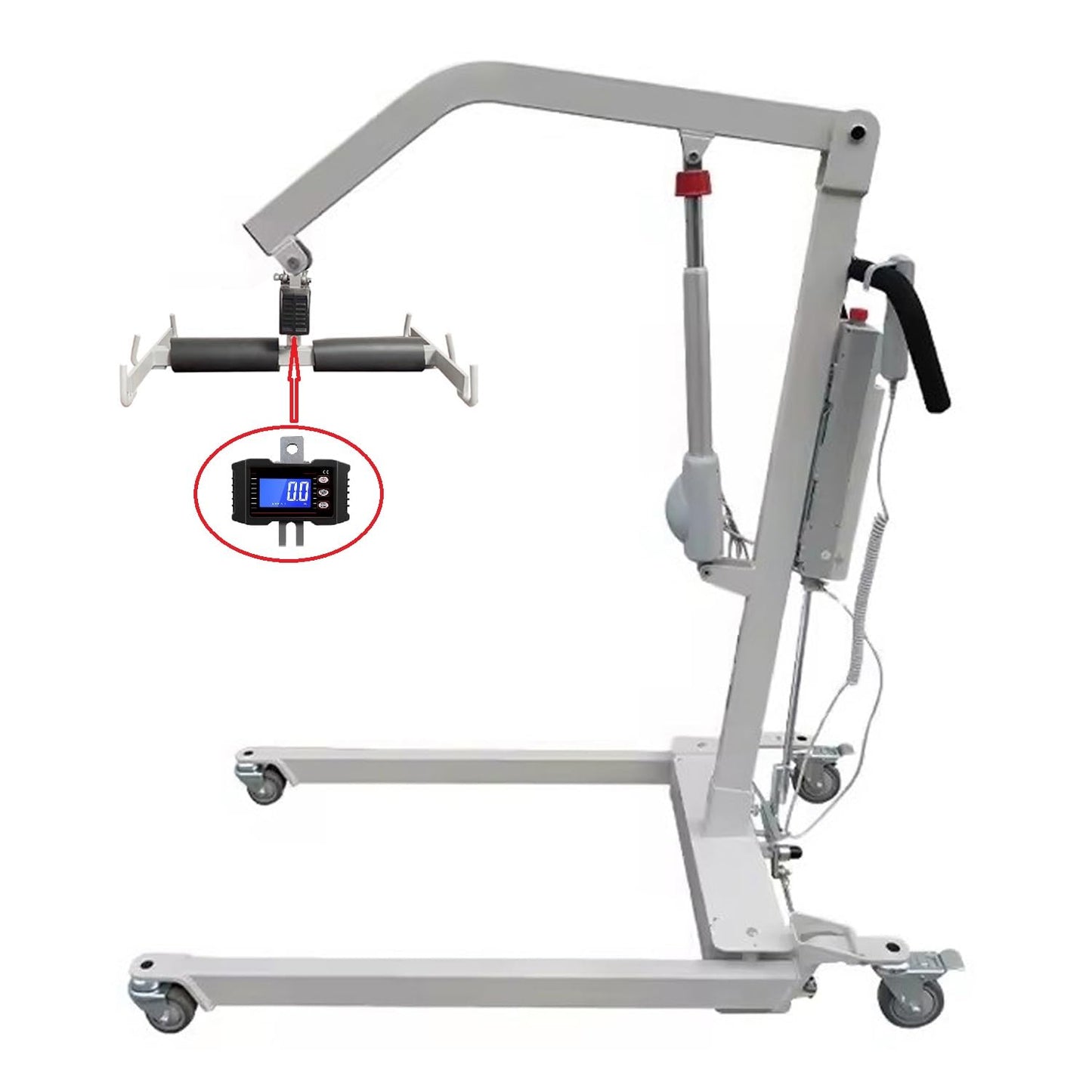 SIKE PWS600 Patient Lift Scale with 6-Point Spreader Bar, SWL 600 lb Capacity, Patient Lift Accessories, Patient Weight Scale Kit