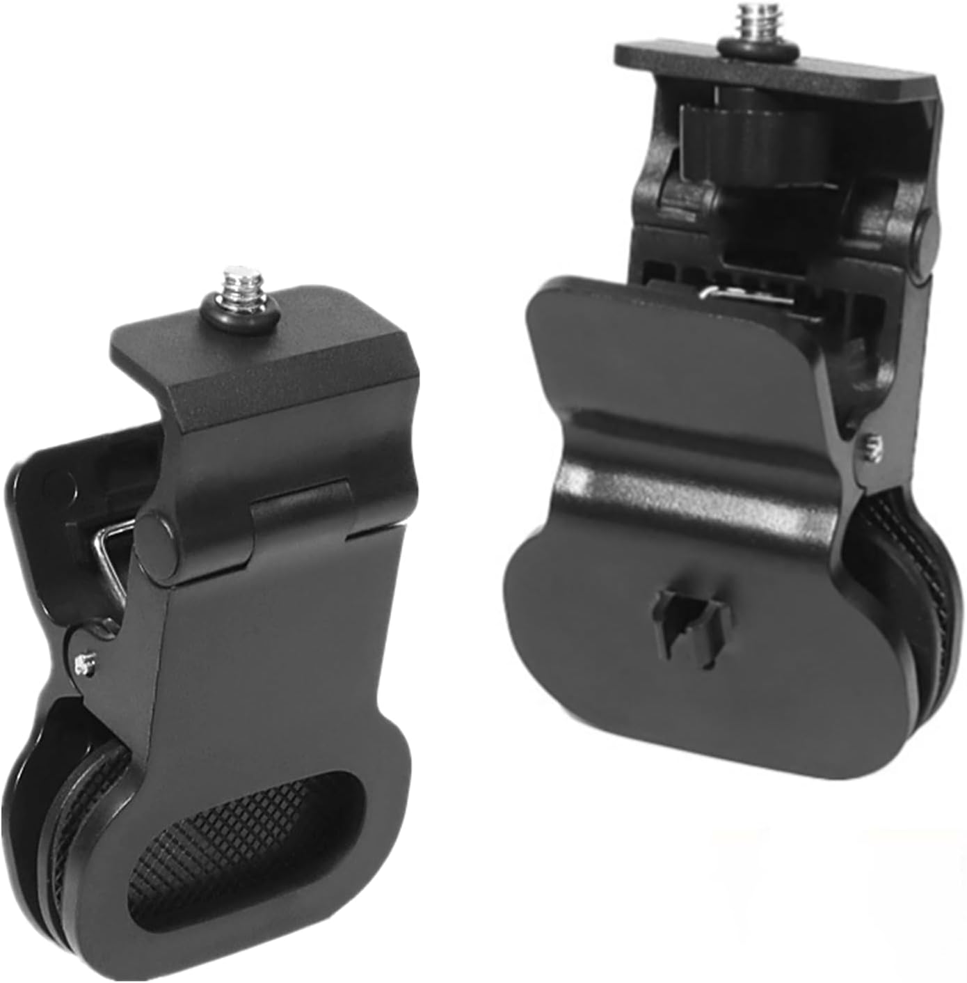 KxpkBom 2-Pack 1/4" Selfie Light Clip Mount Holder with Screw Connector - Universal Clamp Stand for Monitors, Cameras
