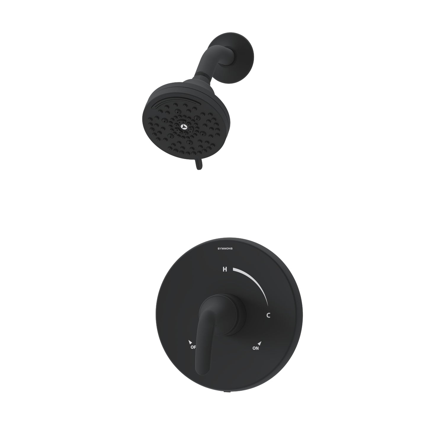 Symmons Elm Single Handle Wall Mount Shower Trim Kit in Matte Black (Valve Not Included) - 5591MB15TRM