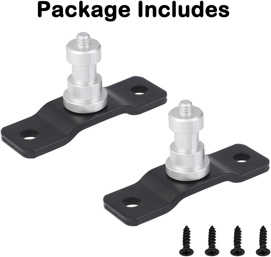 2-Pack 5/8" 1/4" T-Type Wall Ceiling Mount Light Stand Stud with Thread Anchor for Studio Lighting