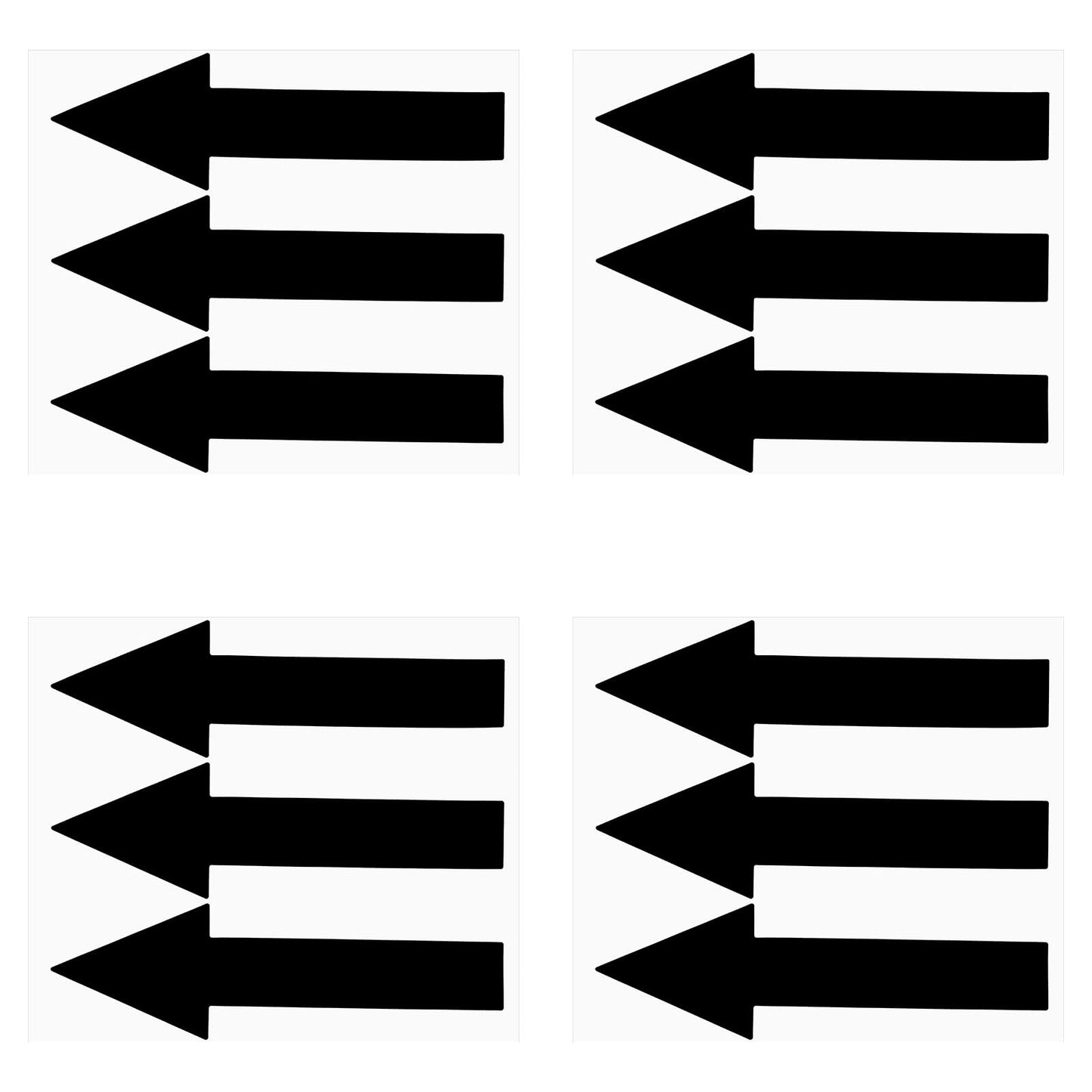 Ymapinc 7.87"x2.36" Black Arrow Stickers for Signs, 12 Pack Waterproof PVC Floor Decals, Self-Adhesive Directional Arrow Outdoor, Small Directional Arrows for Road Instructions & Direction Marking