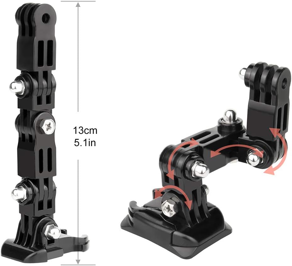 SOONSUN 13 12 11 10 9 8 7 6 5 4 Motorcycle Helmet Chin Mount Kits for GoPro Hero Hero Session, AKASO, SJCAM, Osmo