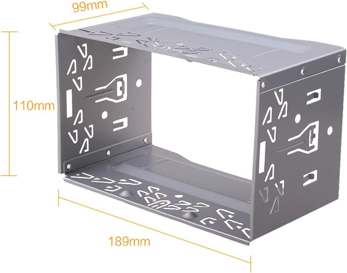 Billowvolve Universal Double DIN Car Stereo Cage,with Metal Frame, Car Radio Fitting Kit,for DVD Players, ISO, CD, GPS