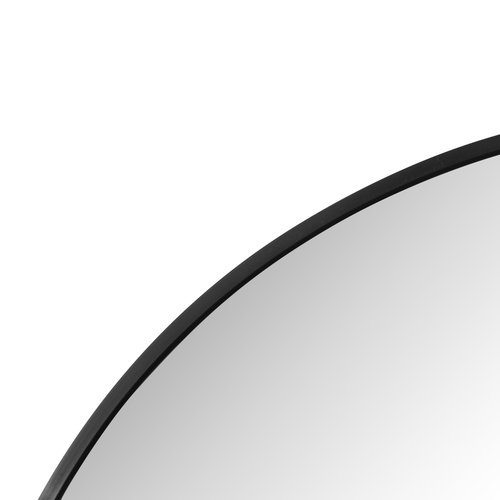 JONATHAN Y MIR202A Milly 24 in. W x 36 in. H Medium Oval Metal Framed Wall Mirror, for Bathroom, Living Room, Bedroom, Black