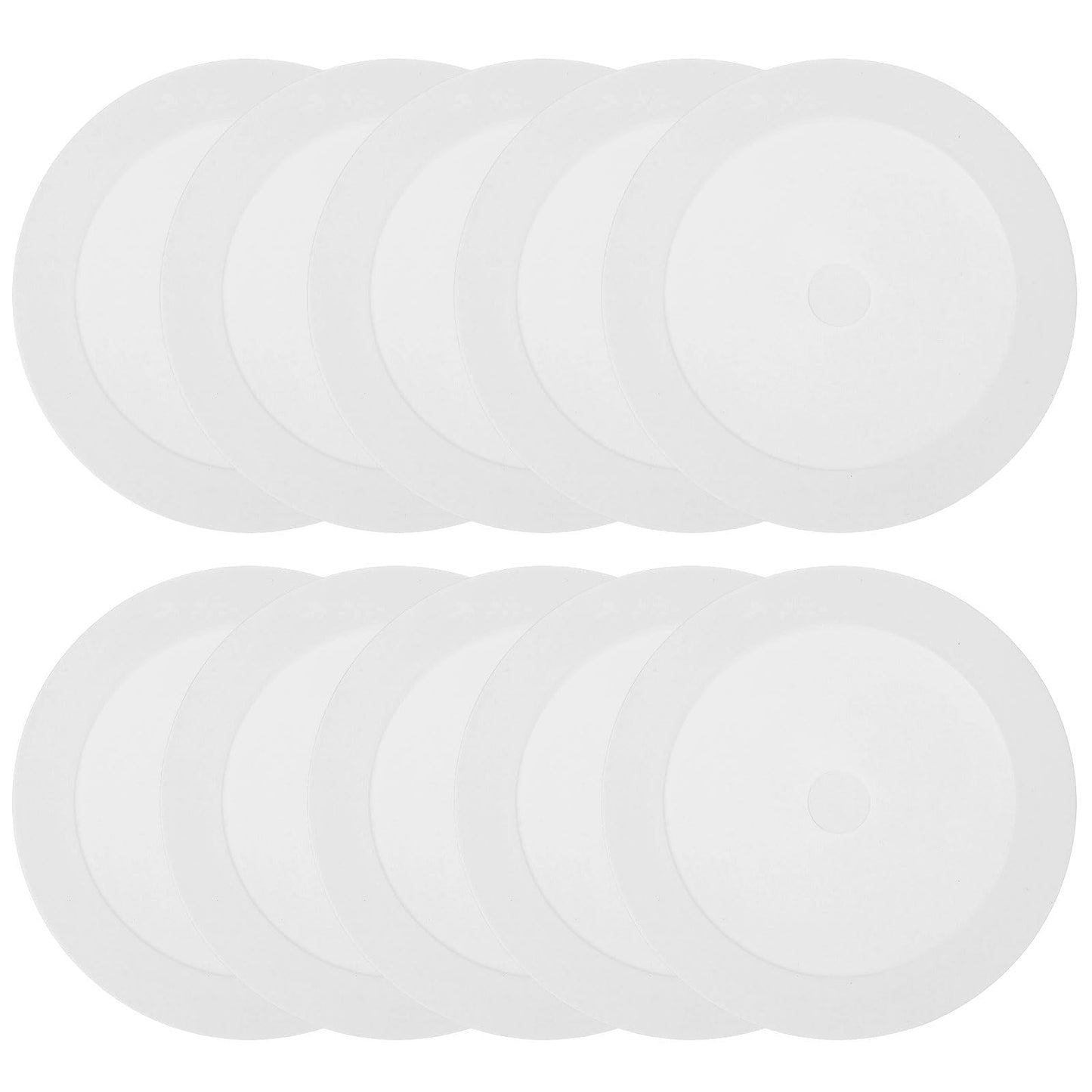 PATIKIL 6 Inch Flat Cones,10 Pcs Spot Markers Small Flat Soccer Training Cone for Football Basketball Agility Practice Sports Training Equipment, White