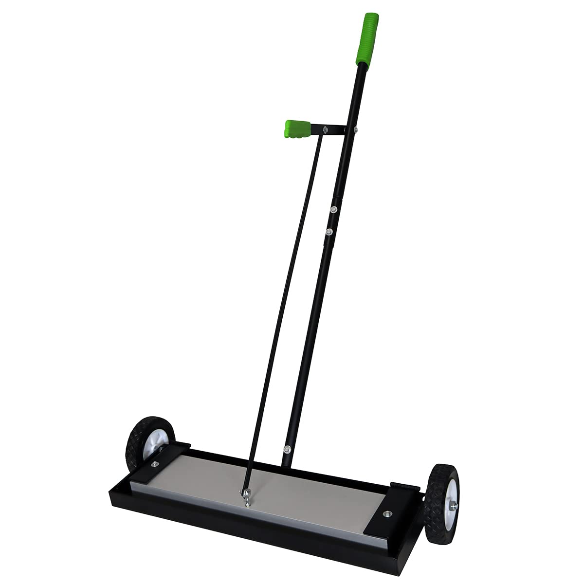 Grip 24" Magnetic Sweeper With Wheels With Lever Release - 30 lb Capacity - Easy Cleanup of Workshop, Garage, Construction