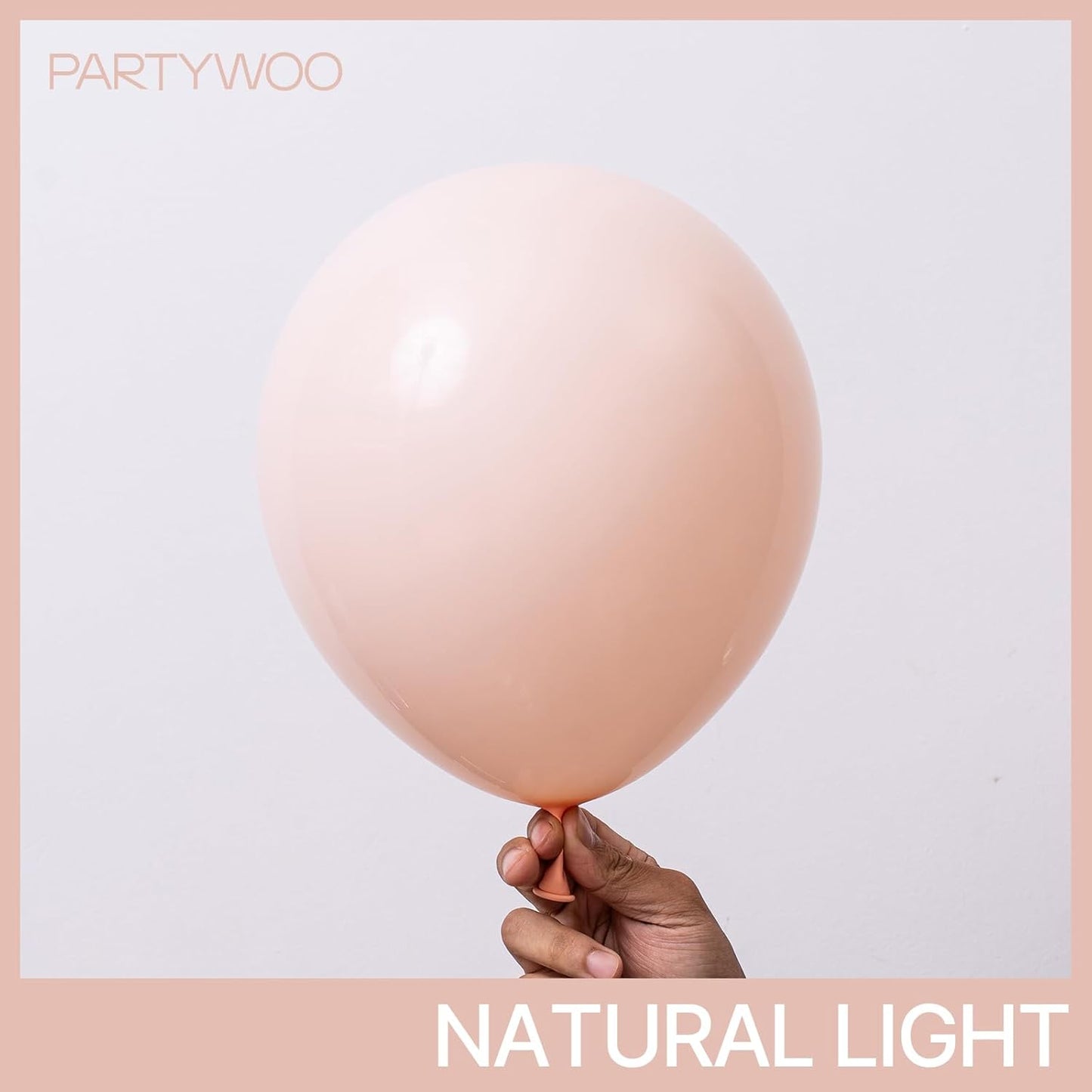 PartyWoo Pastel Orange Balloons - 100 Pcs in Various Sizes for Wedding & Baby Shower Decor