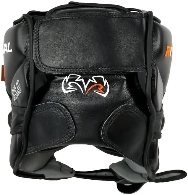 RIVAL Boxing RHG10 Intelli-Shock Headgear, D3O Front and Side Padding, Hook and Loop Back Adjustment with Lace on Top, and Anatomical Rear Head Pad Every Time