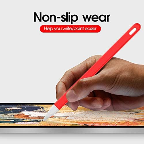 Blaspins 2nd (2 12.9/11 2 Apple Pencil Case Generation Compatible Silicone Case Sleeve Cover Holder Grip Skin + Nib