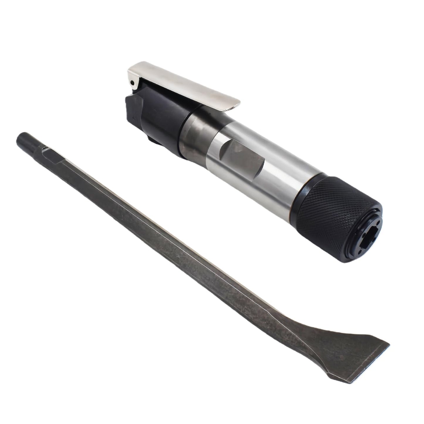 Pneumatic Chipper Hammer Air Flux Straight Shovel Chisel For Rust Removal Demolition Auto Body Work Concrete Demolition Weld Slag Removal Masonry Surface Prep With Extended Chisel Diameter 12mm 0.47"