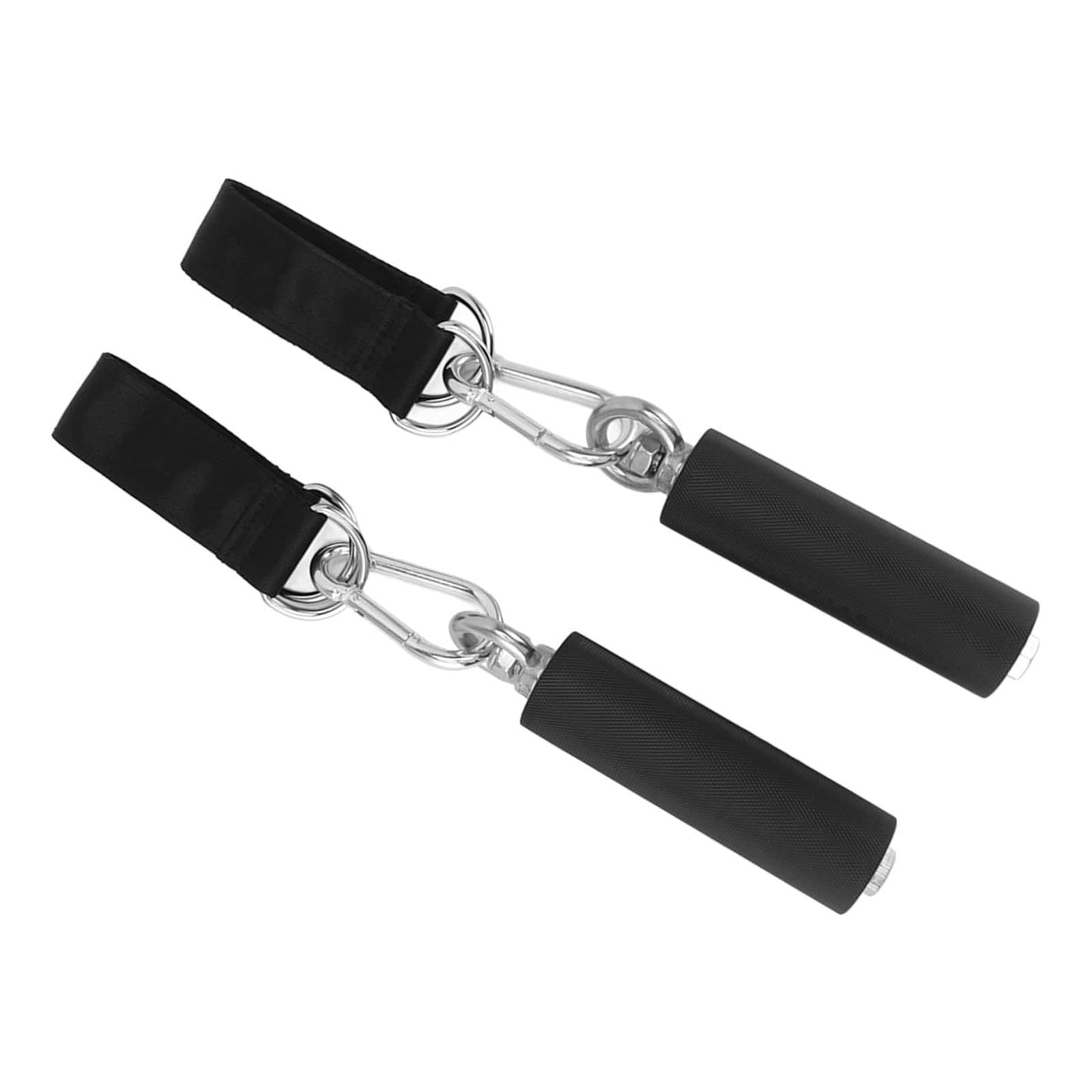 Yuecoom TPR Anti-Slip Pull Up Handles (1 Pair) - Heavy Duty Rubber Coated Gym Cable Handles for Lat Pulldown, Home Gym Equipment, Strength Training Accessories - Universal Attachment for Ropes/Straps