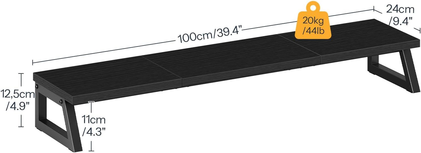 39 Inch 2 BB121CJ01 HOOBRO Dual Monitor Stand Riser, Large Computer Monitor Stand for Monitors, Computer Monitor Riser