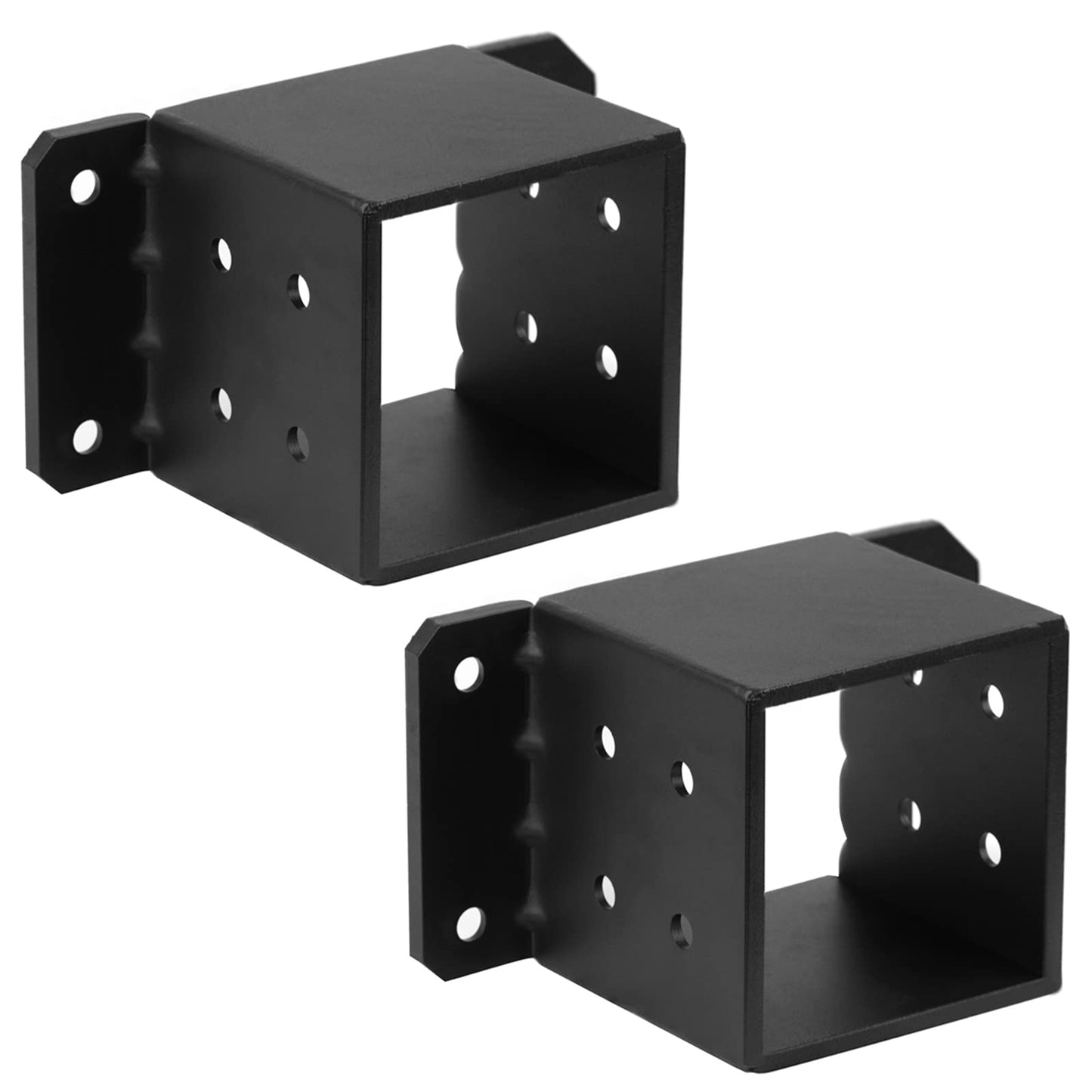 eoere 2 PCS 6x6 Post Base, 8-Gauge Heavy Duty Concrete Post Anchor Pergola Bracket for Deck, Porch Railing, Mailbox